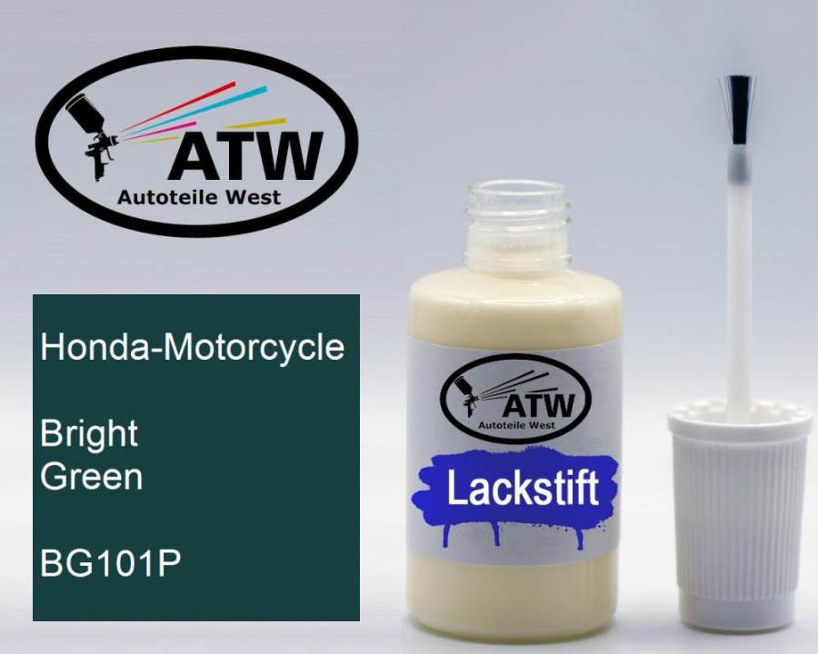 Honda-Motorcycle, Bright Green, BG101P: 20ml Lackstift, von ATW Autoteile West.